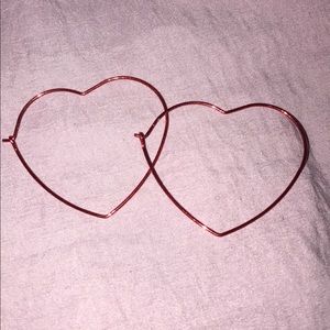 Red heart hoops